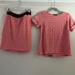 H&M Terry cloth, set burgundy and pink